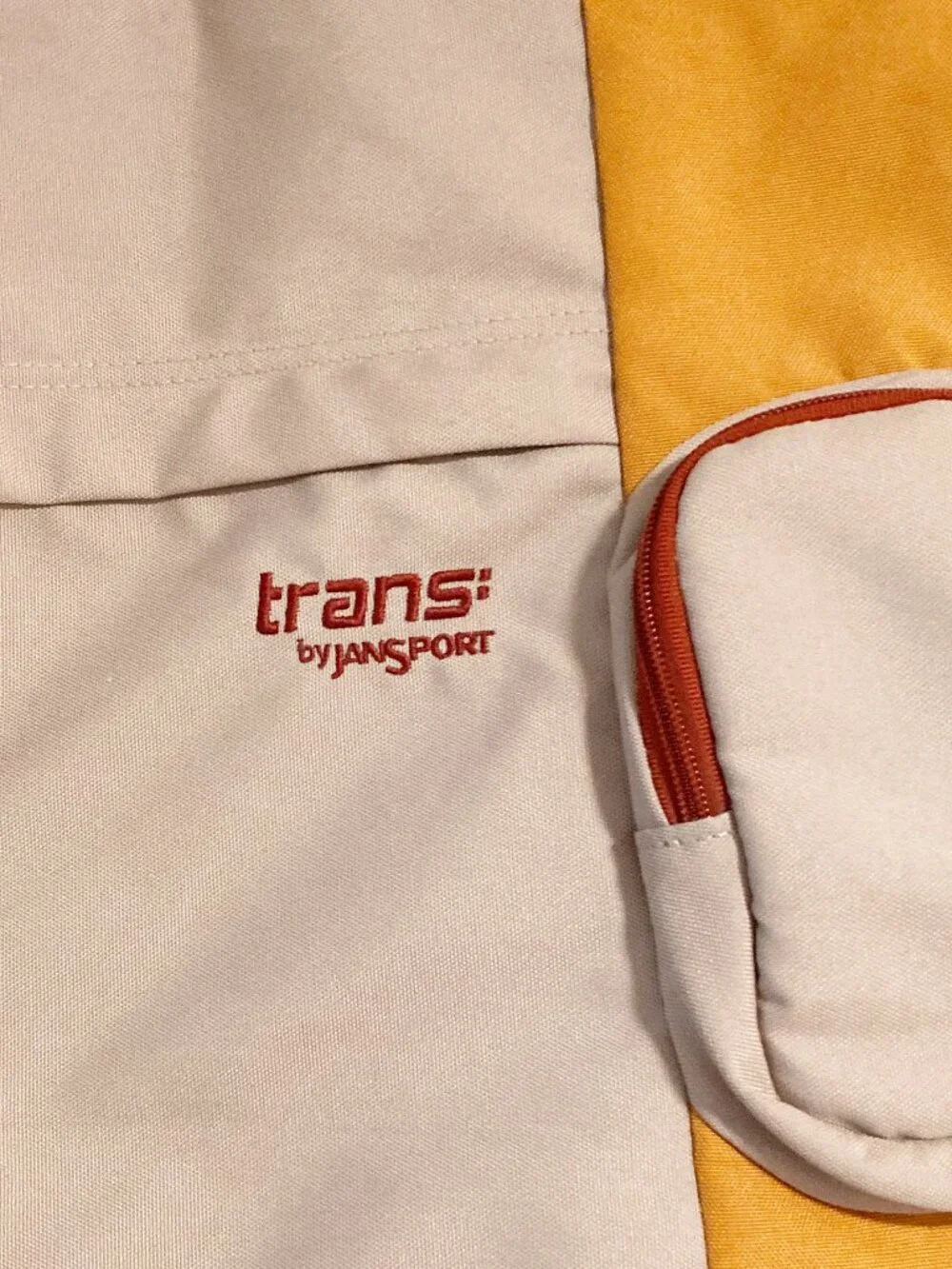 Jansport Trans Messenger Tan/Orange Shoulder Bag Commuter Bag Neutral Pockets